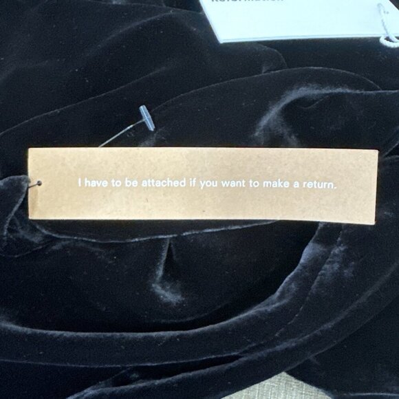 Reformation Women's 12 WES Wide Leg Velvet Pants Pleated Silk Bld NWT Ins. 32.5" - Picture 12 of 16